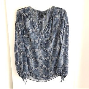 WHBM Snake Print Blouse